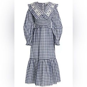 Sea Gina Smocked Gingham Maxi Dress